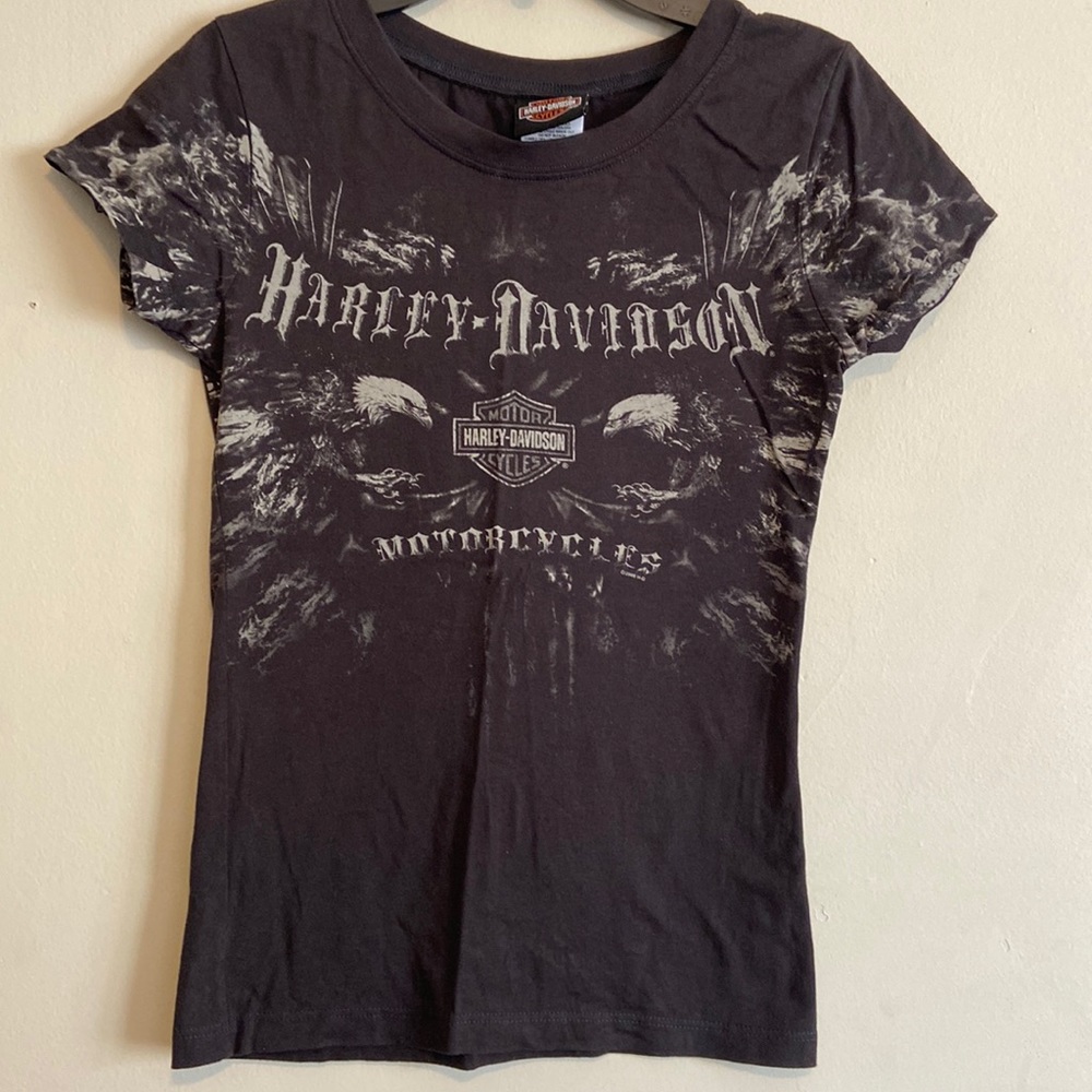 Womens Harley Davidson Double Eagle Black Shirt Small